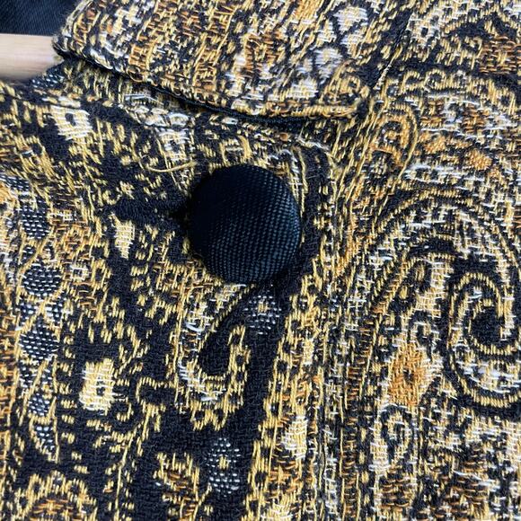 Pier 1 Passports Vintage 90s Cropped Tapestry Brocade Regency Jacket Womens L - Picture 5 of 11